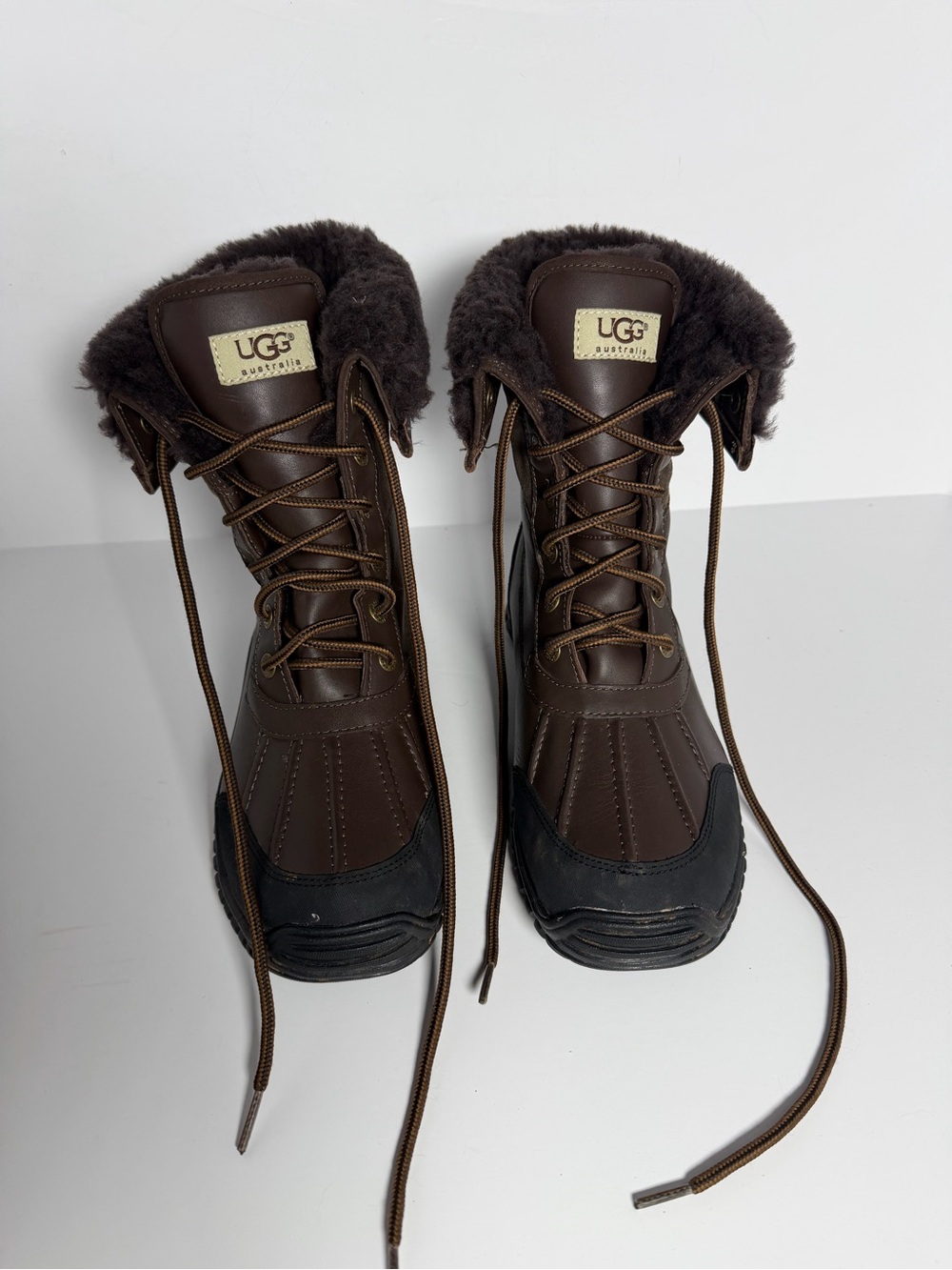 UGG Australia Adirondack II Waterproof Winter Snow Boots Obsidian Brown 5446